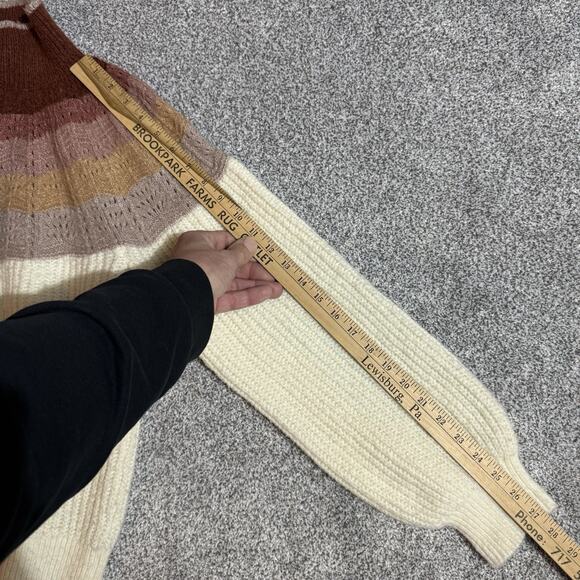 Cottagecore Sweater Women Size Large Grandpacore Warm Cable Knit Fair Isle Retro - Picture 4 of 7